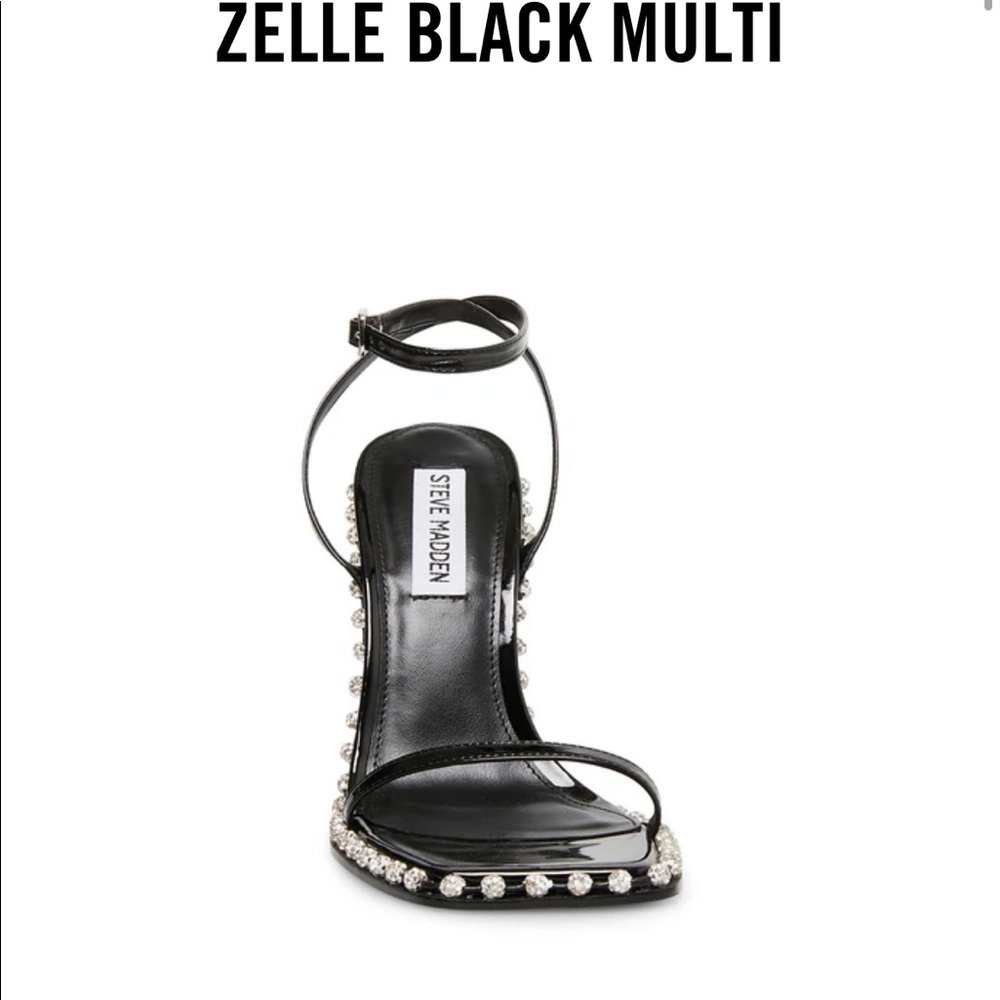 Black open toe Steve Madden heels
